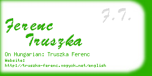 ferenc truszka business card